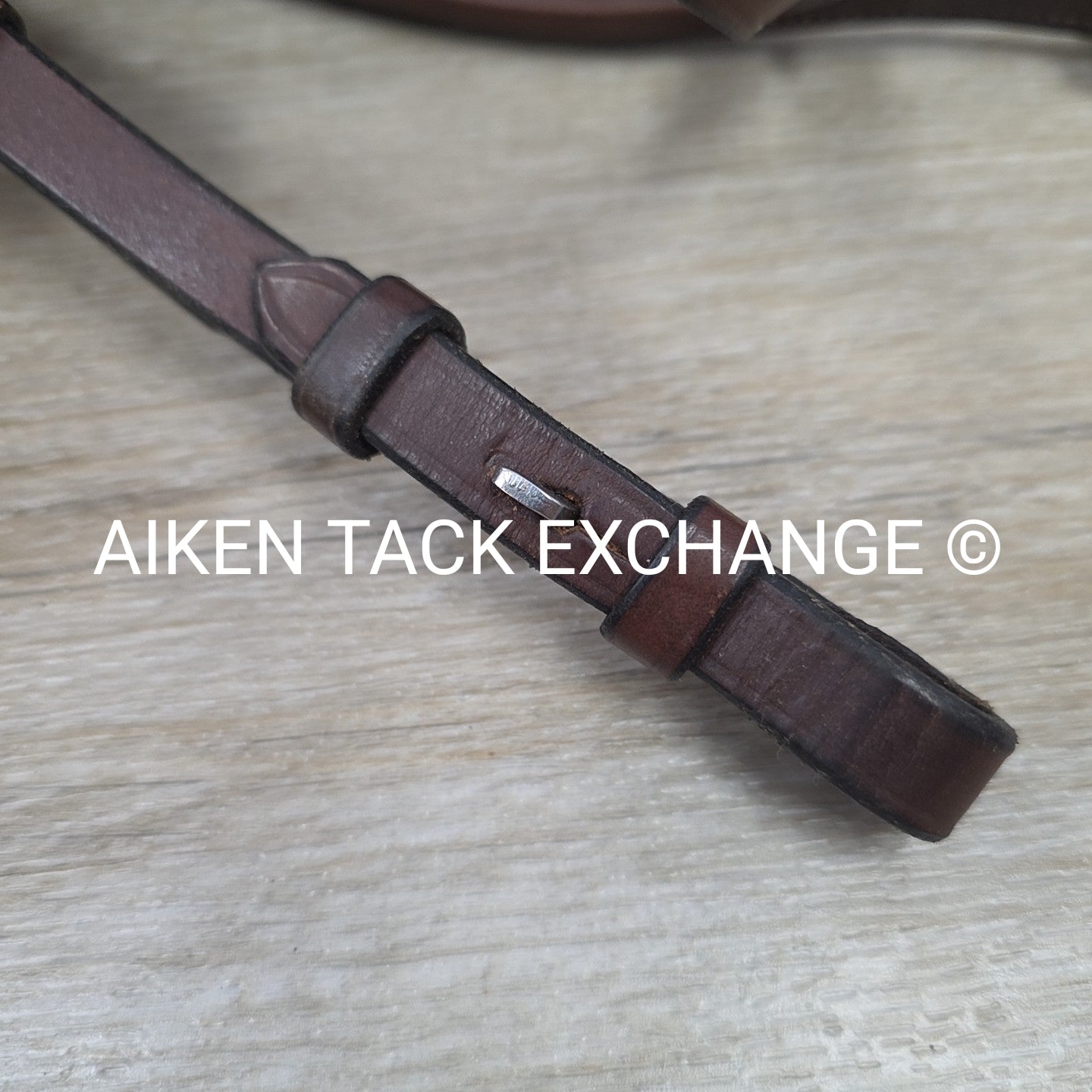 Plain Square Raised Bridle, No Reins, Brown, Size Full