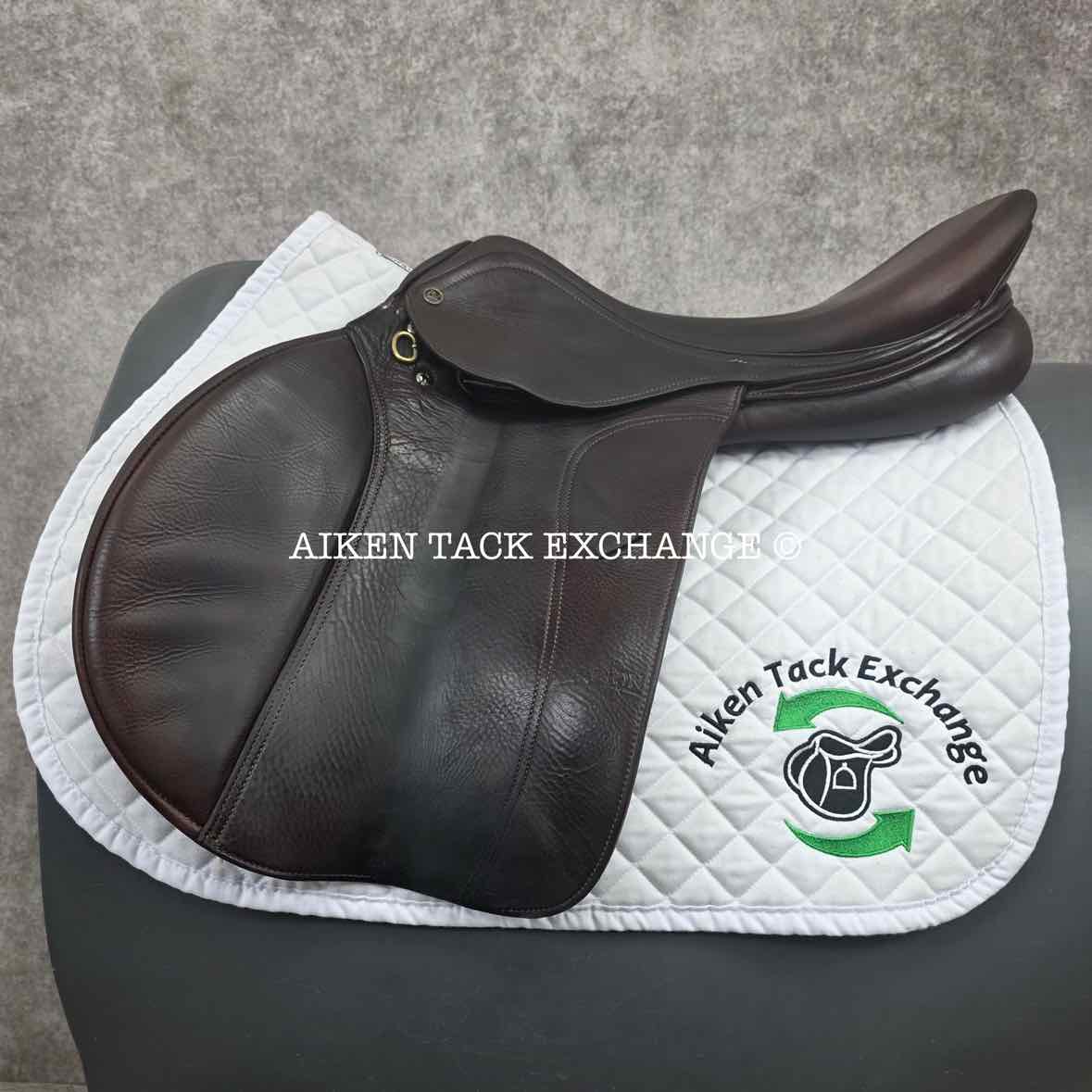 2017 Ovation San Telmo Close Contact Jump Saddle, 18" Seat, Adjustable Tree - XCH Changeable Gullet, Foam Panels