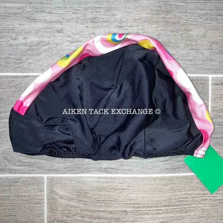 Helmet Cover, Black w/ Flowers