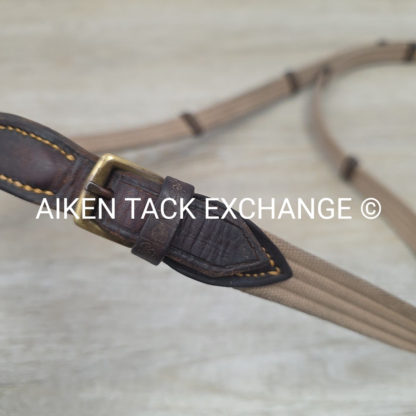 Stubben Plain Raised Flash Bridle with Matching Cotton Web Reins, Brown, Size Fu