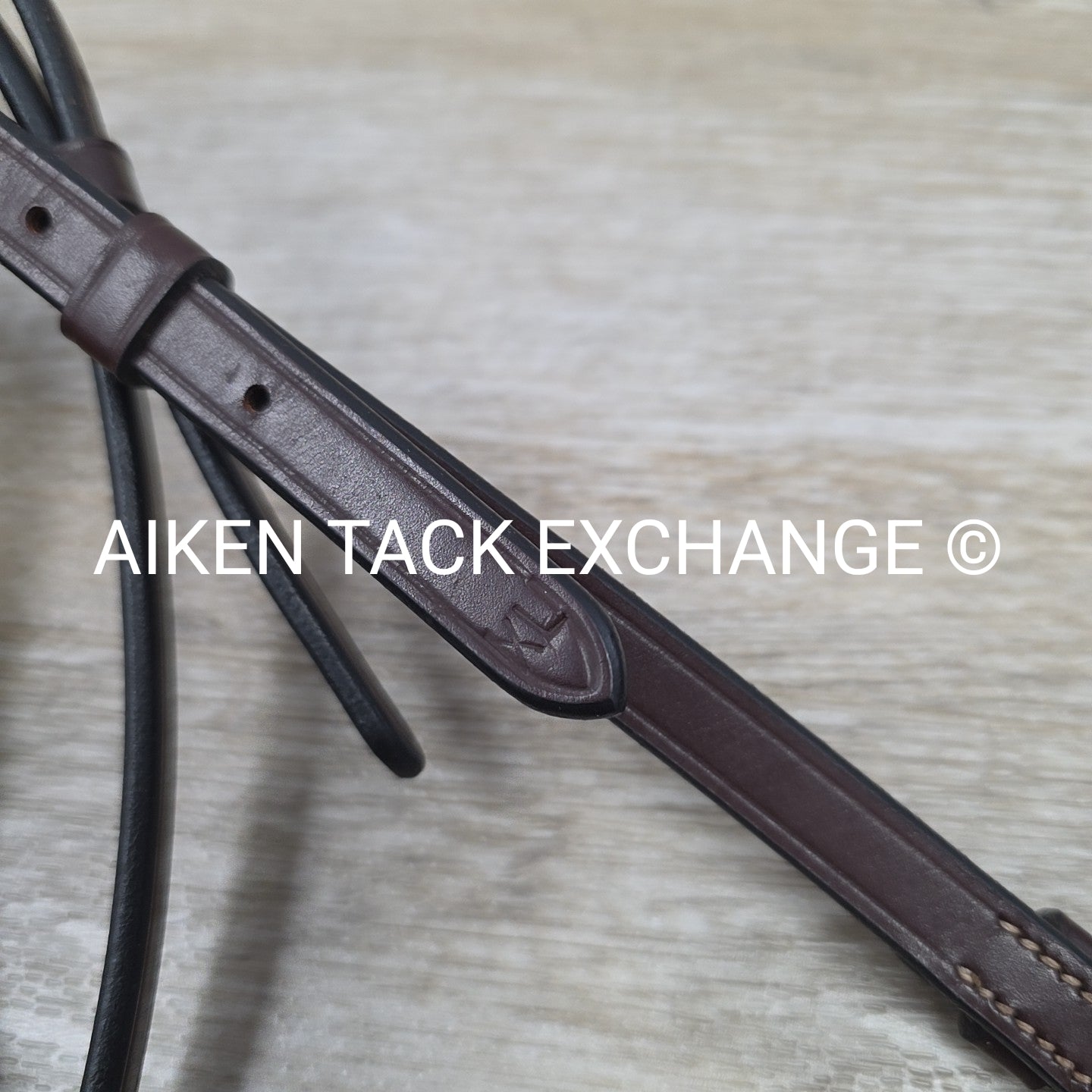 KL Select Red Barn Tryon Hunter Bridle, No Reins, Brown, Oversize