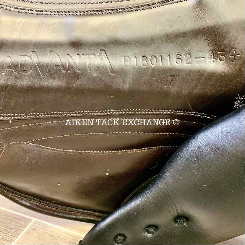 **SOLD** 2018 Bates Advanta Monoflap Jump Saddle, 17" Seat, Adjustable Changeable Gullet