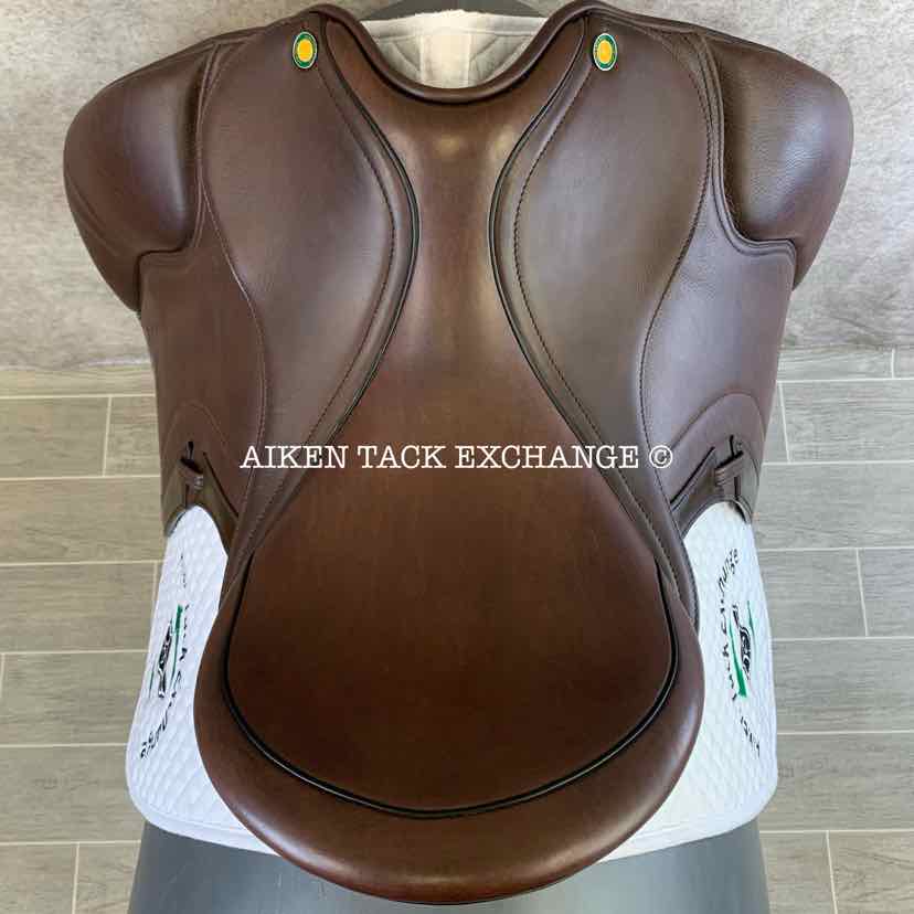 **SOLD** 2022 JC Performance Line P1 Dressage Saddle, 18" Seat, 34 Tree - Medium Wide, Wool Flocked Pony Panels