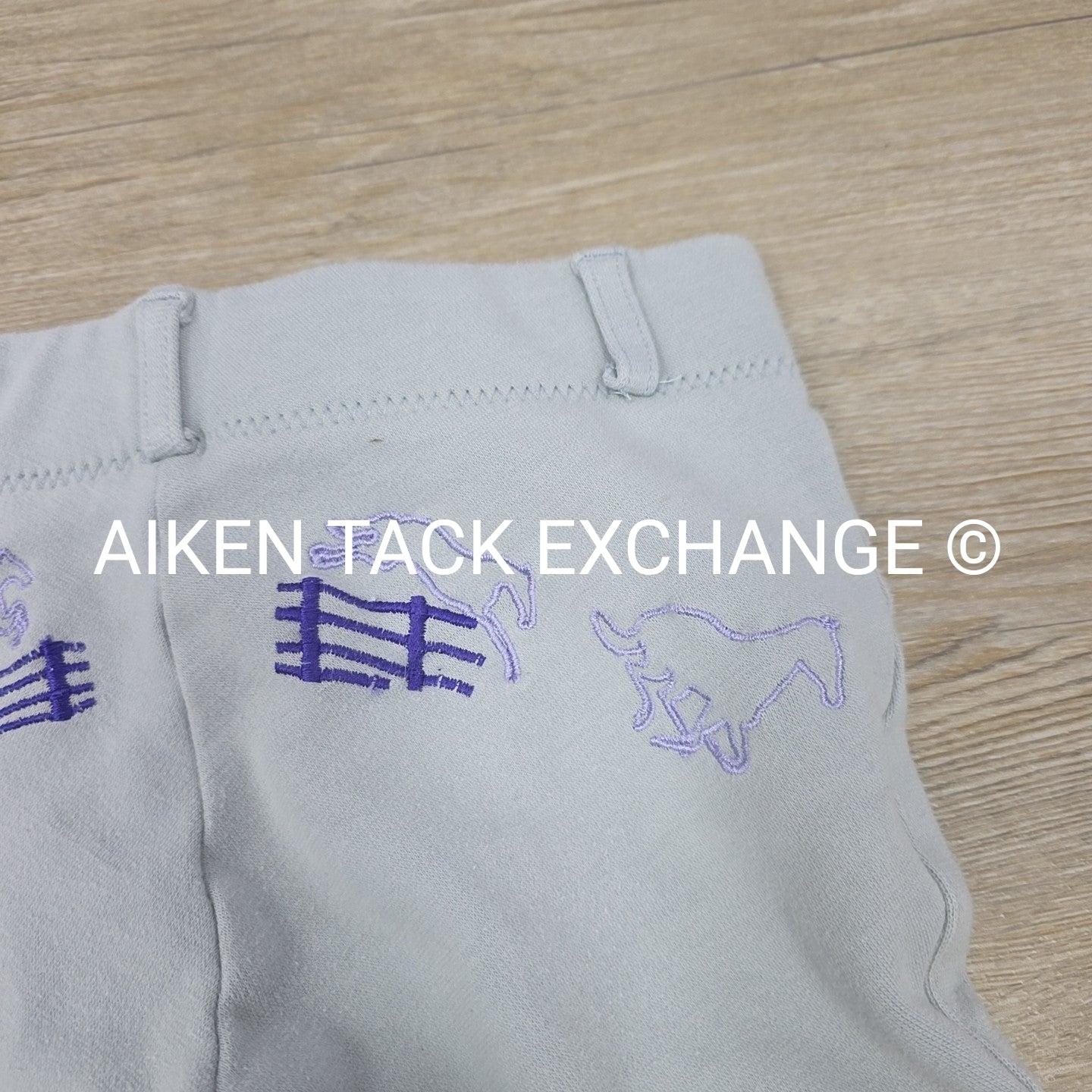 TuffRider Cotton Embossed Knee Patch Pull On Jods, Size 8