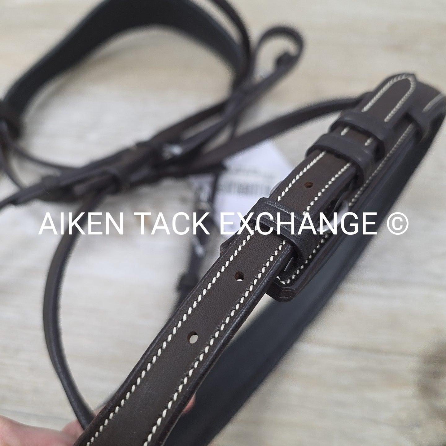 Ovation ATS Raised Fancy Stitched Bridle with Matching Reins, Brown, Size Full