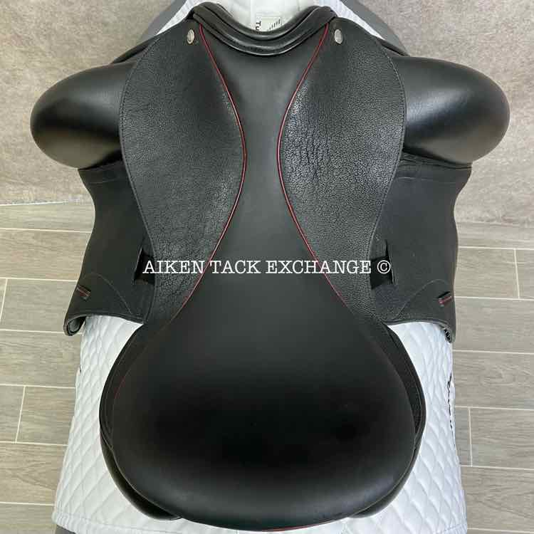 2021 Custom Saddlery Icon Coda W Monoflap Dressage Saddle, 17.5" Seat, Adjustable Tree, Wool Flocked Panels