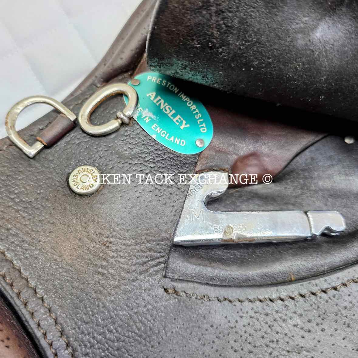 Ainsley Chester Jump Saddle, 17" Seat, Forward Flap, Medium Tree, Wool Flocked Panels