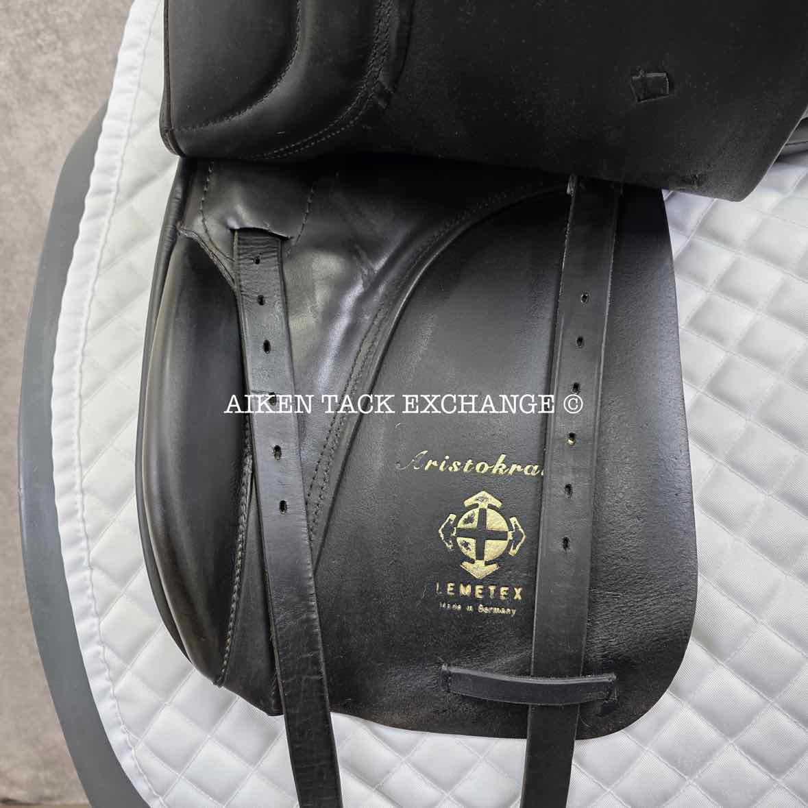 Courbette Lemetex Aristokrat Dressage Saddle, 18" Seat, 31 Tree- Medium Wide, Wool Flocked Panels