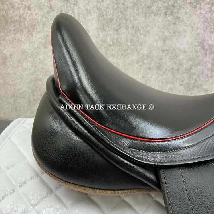**SOLD** 2017 Black Country Dante Dressage Saddle, 17.5" Seat, Short Flap, Medium Wide Tree, Wool Flocked Serge Panels