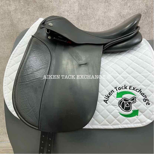 **SOLD** 1994 Karl Niedersuss Hippostar Dressage Saddle, 17.5" Seat, Medium Tree, Wool Flocked Panels