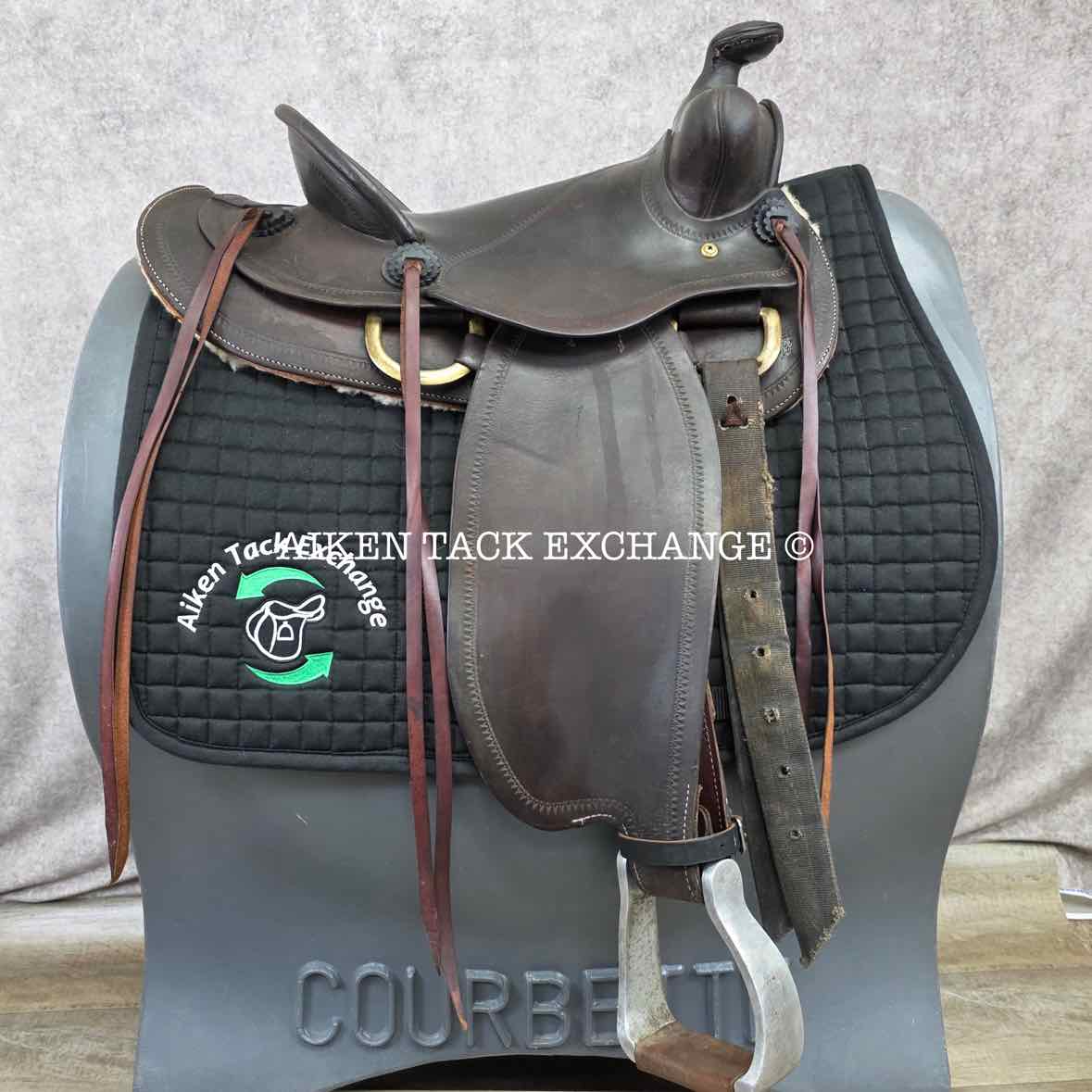 JC Higgins Western Saddle, 14.5" Seat, Regular Tree - Semi QH Bars