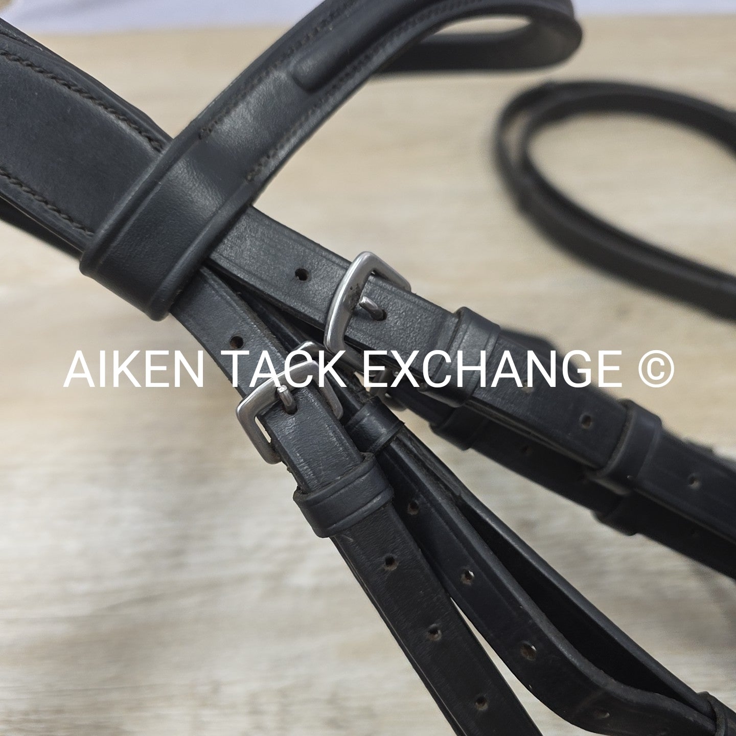 KL Select Monocrown Double Weymouth Bridle with Both Reins, Black, Size Full