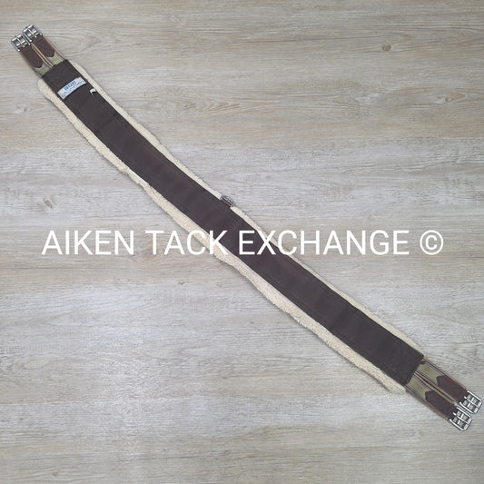Stubben Removable Fleece Girth with Double End Elastic, Brown, 56"