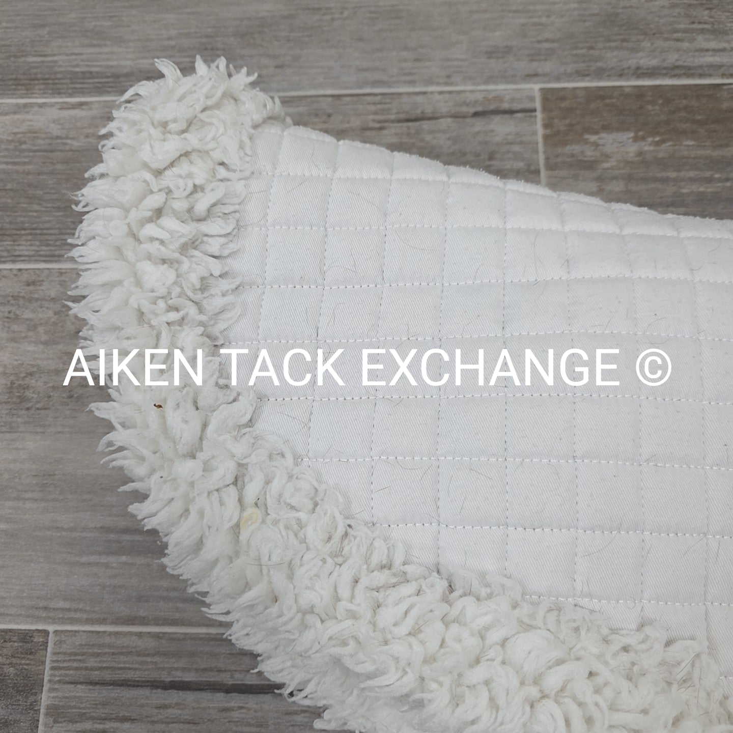 Shires Fleece Shaped Saddle Pad, White, Size Large