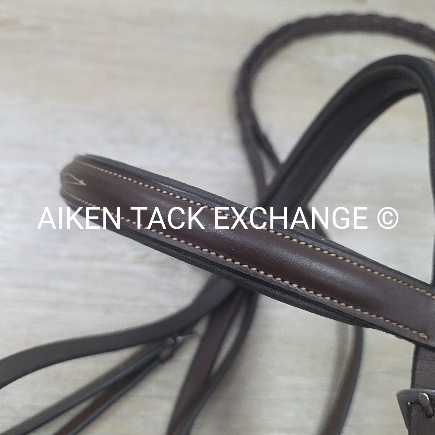 KL Select Red Barn Fancy Stitched Bridle with Laced Reins, Brown, Size Full