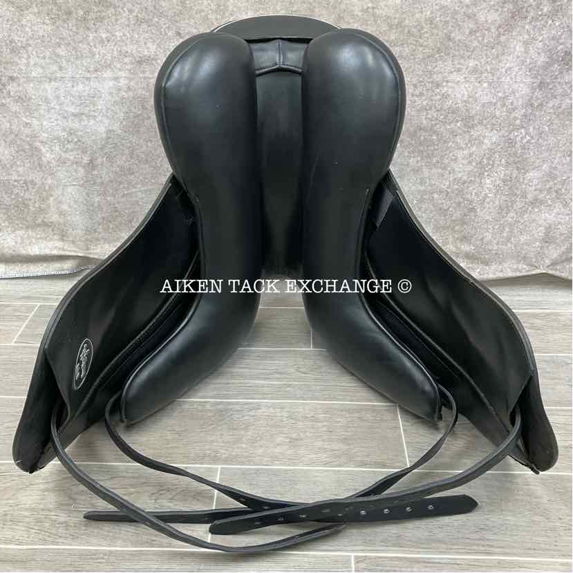 2018 Custom Saddlery Wolfgang Solo MKII Monoflap Dressage Saddle, 17.5" Seat, Adjustable Tree, Wool Flocked Panels