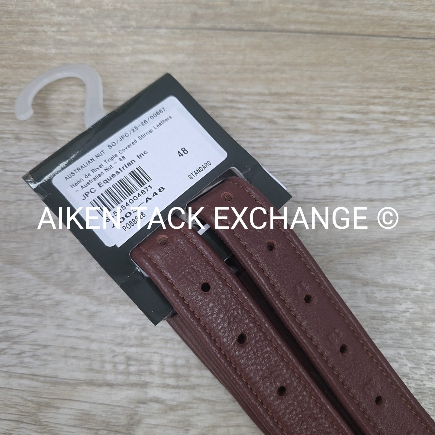 HDR Triple Covered Stirrup Leathers, Australian Nut, 48"