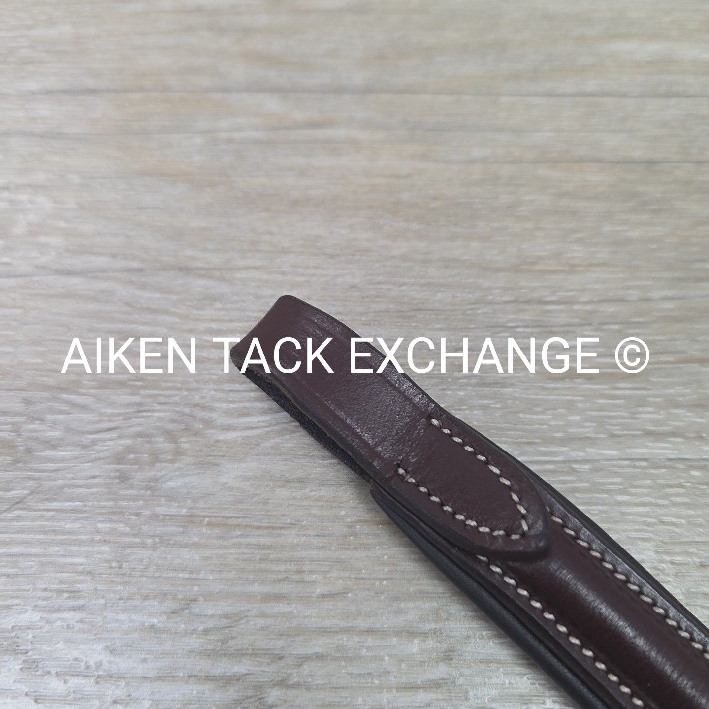Plain Round Raised Padded Browband, Brown, 15"