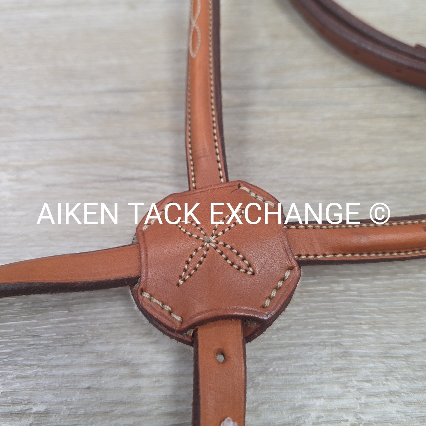 Edgewood Raised Fancy Stitched Figure 8 Noseband, Brown, Size Cob
