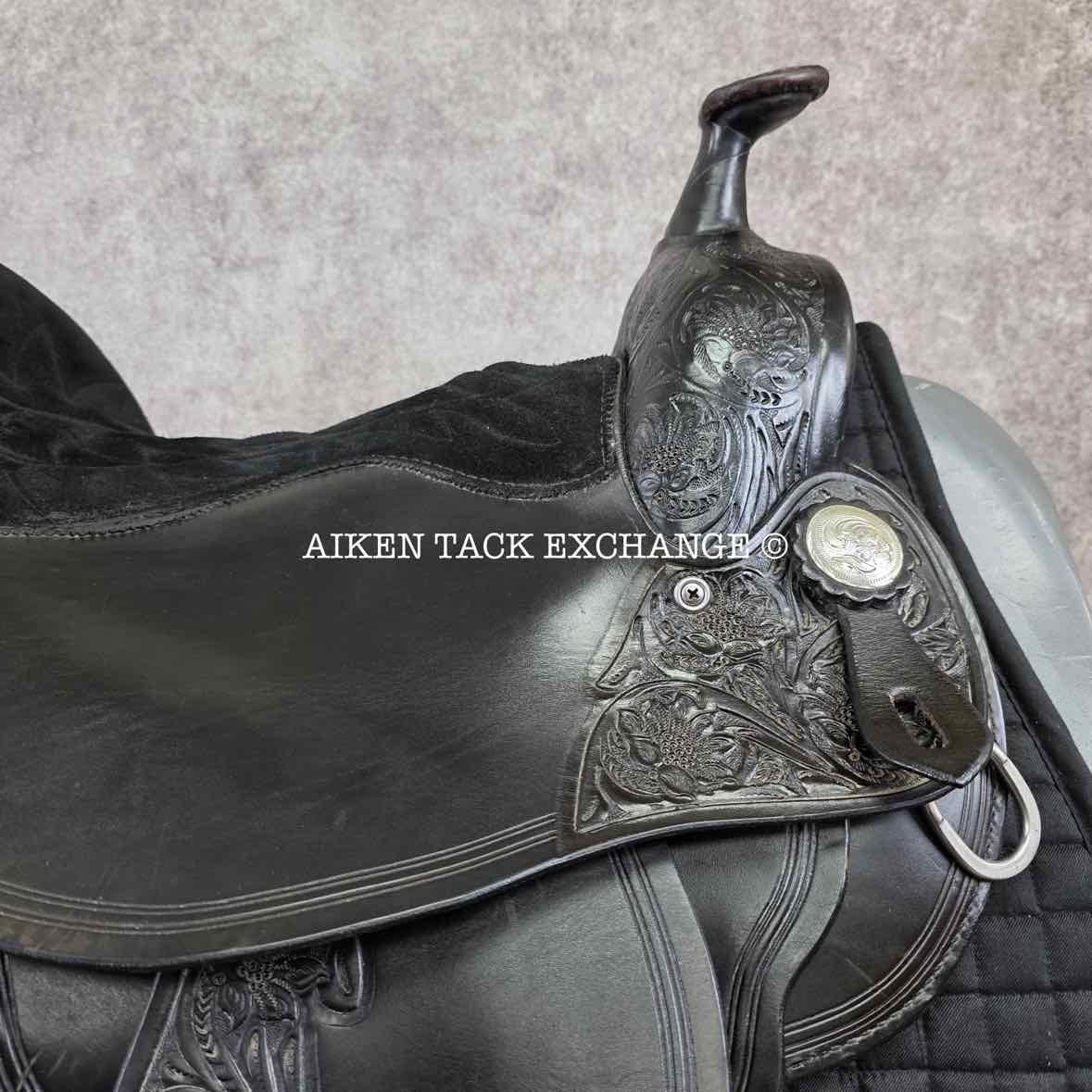 **SOLD** Big Horn 908 Extra Wide Trail Western Saddle, 16" Seat, Steele Equi-Fit Haflinger Tree