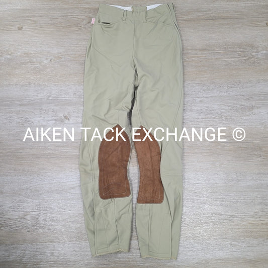 Tailored Sportsman Supreme Hunter Side Zip Knee Patch Breeches, Size 24 L
