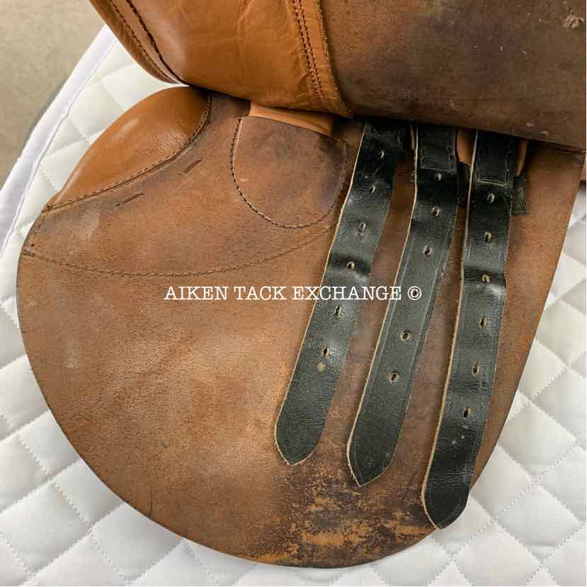 Bordeaux Saddlery Close Contact Jump Saddle, 16" Seat, Medium Tree, Wool Flocked Panels