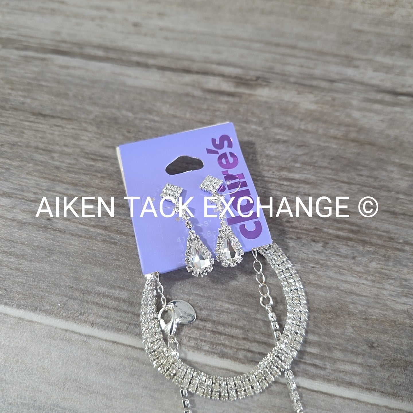 Claire's Bundle - 1 Tiara, 1 Set of Earrings, 1 Necklace, 1 Bracelet