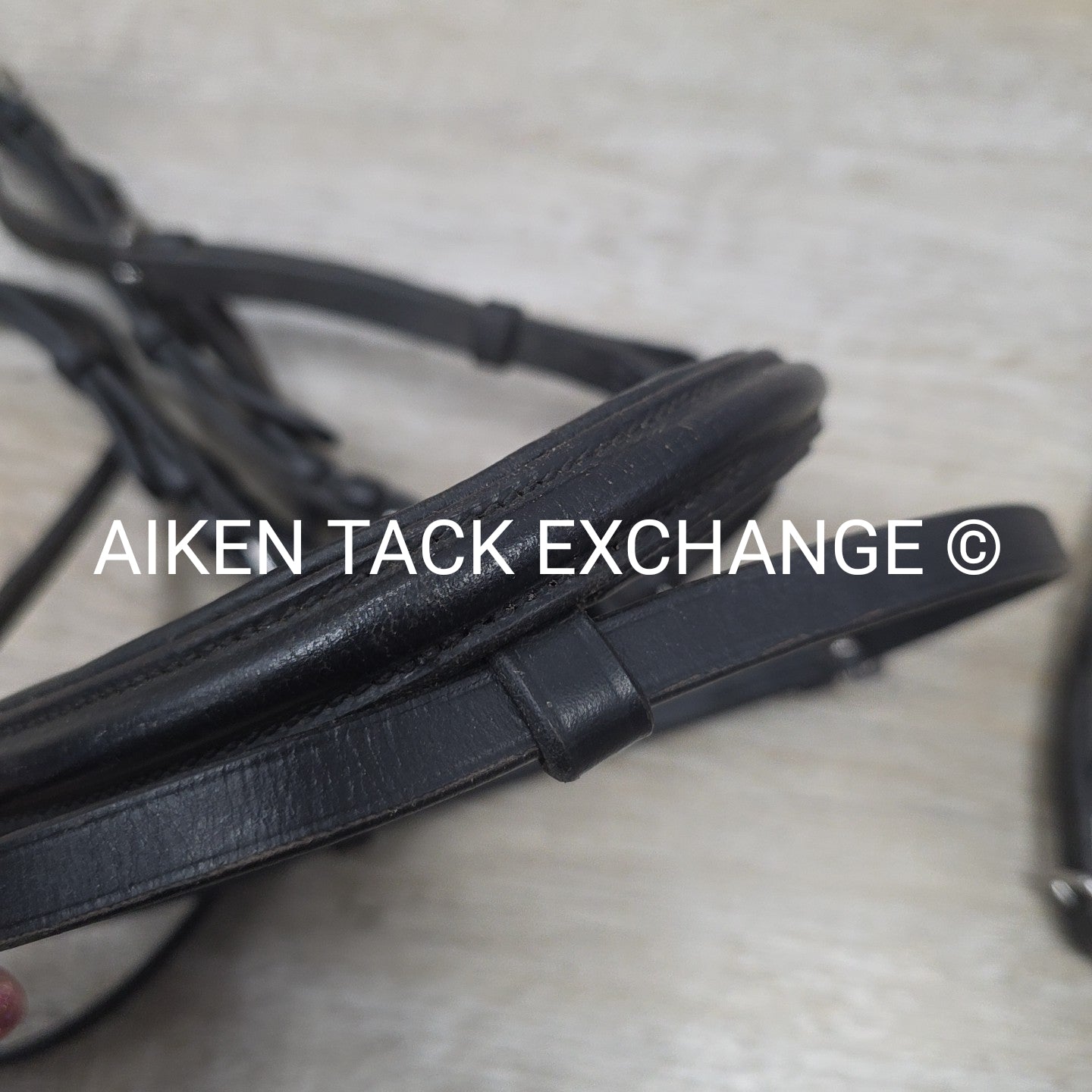 Bobby's English Tack Fairhaven Plain Raised Flash Bridle with Cotton Web Reins,
