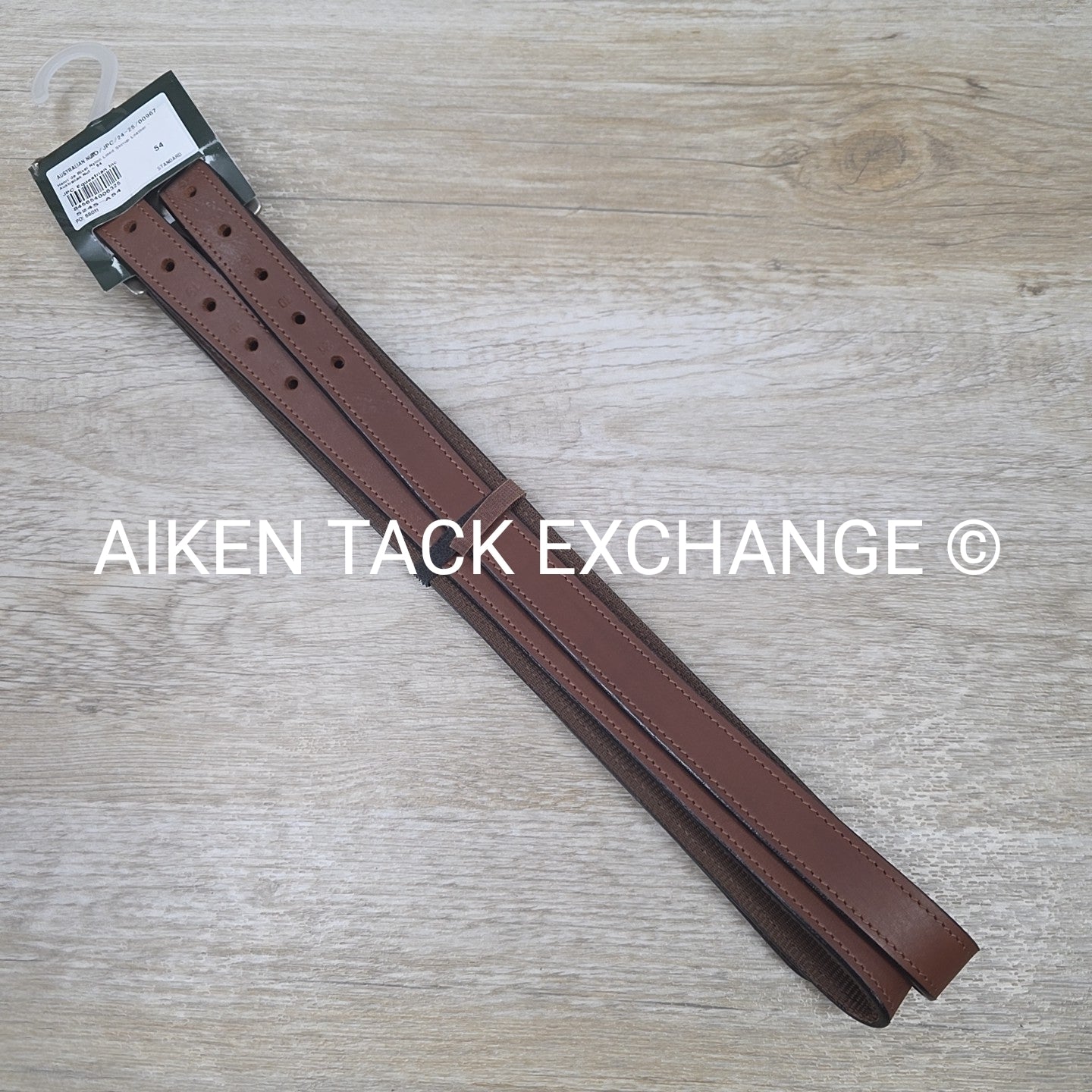 HDR Nylon Lined Stirrup Leathers, Australian Nut, 54"