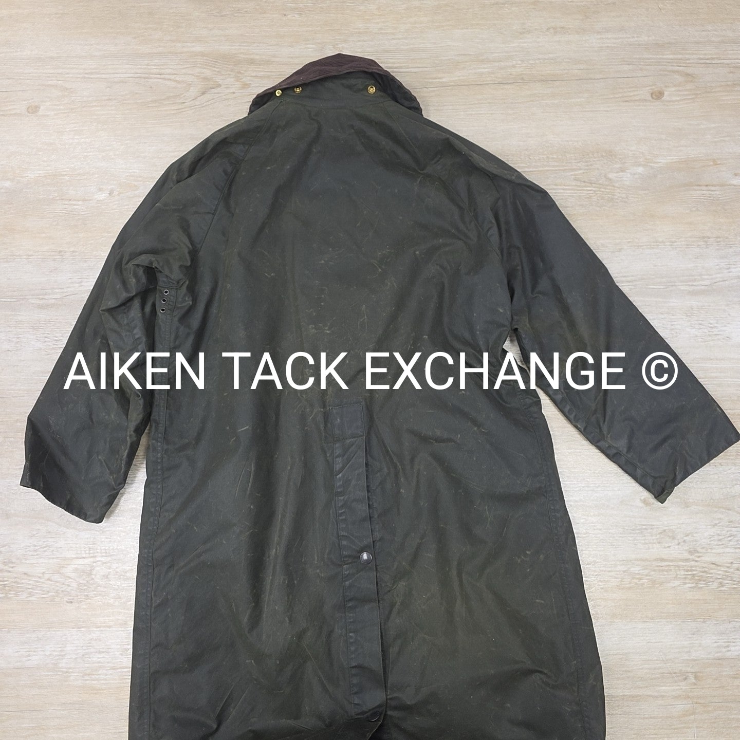 Barbour Burghley Waxed Trench Coat, Size 38