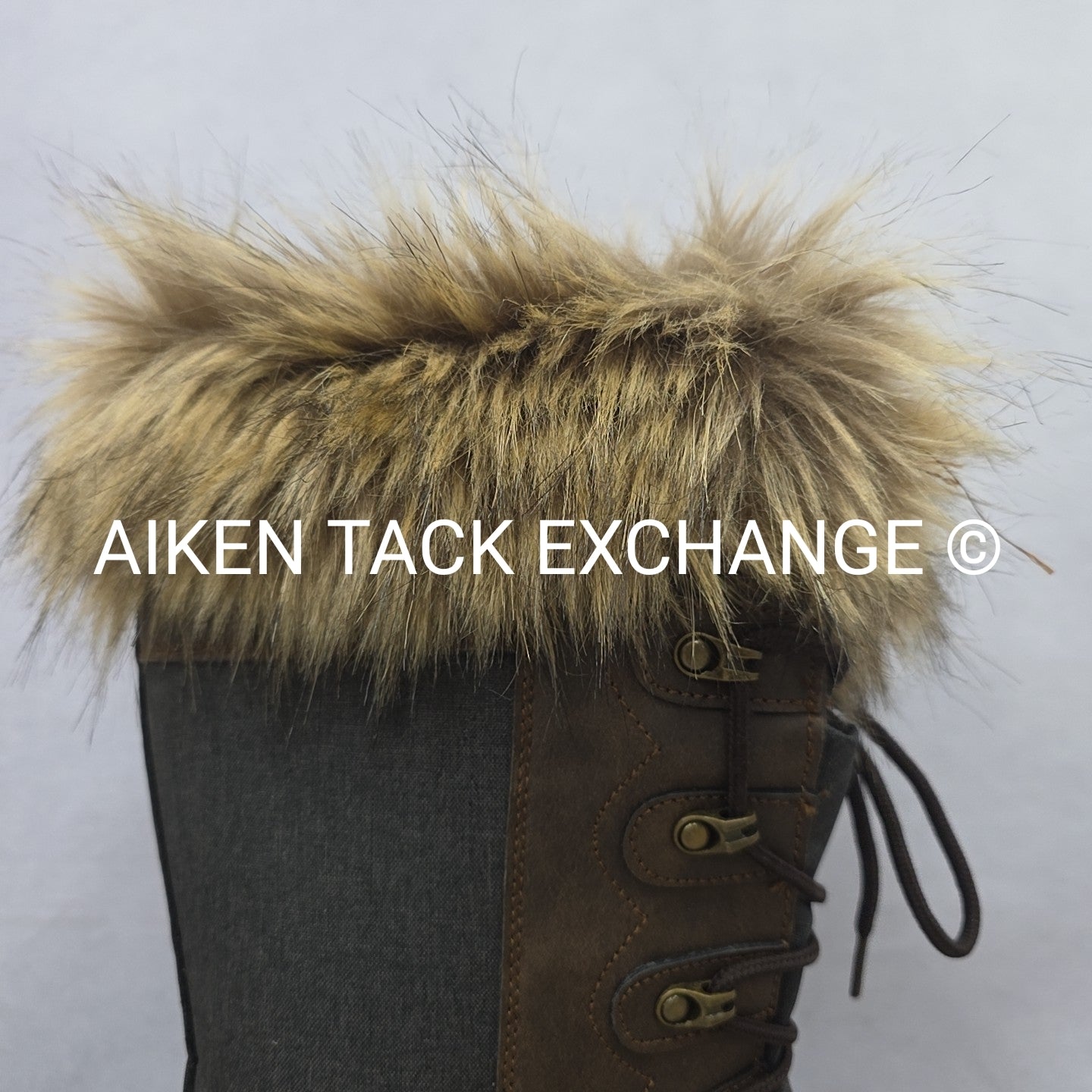 OEQ Canvas Fur Top Winter Boots, Women's 42 (11)