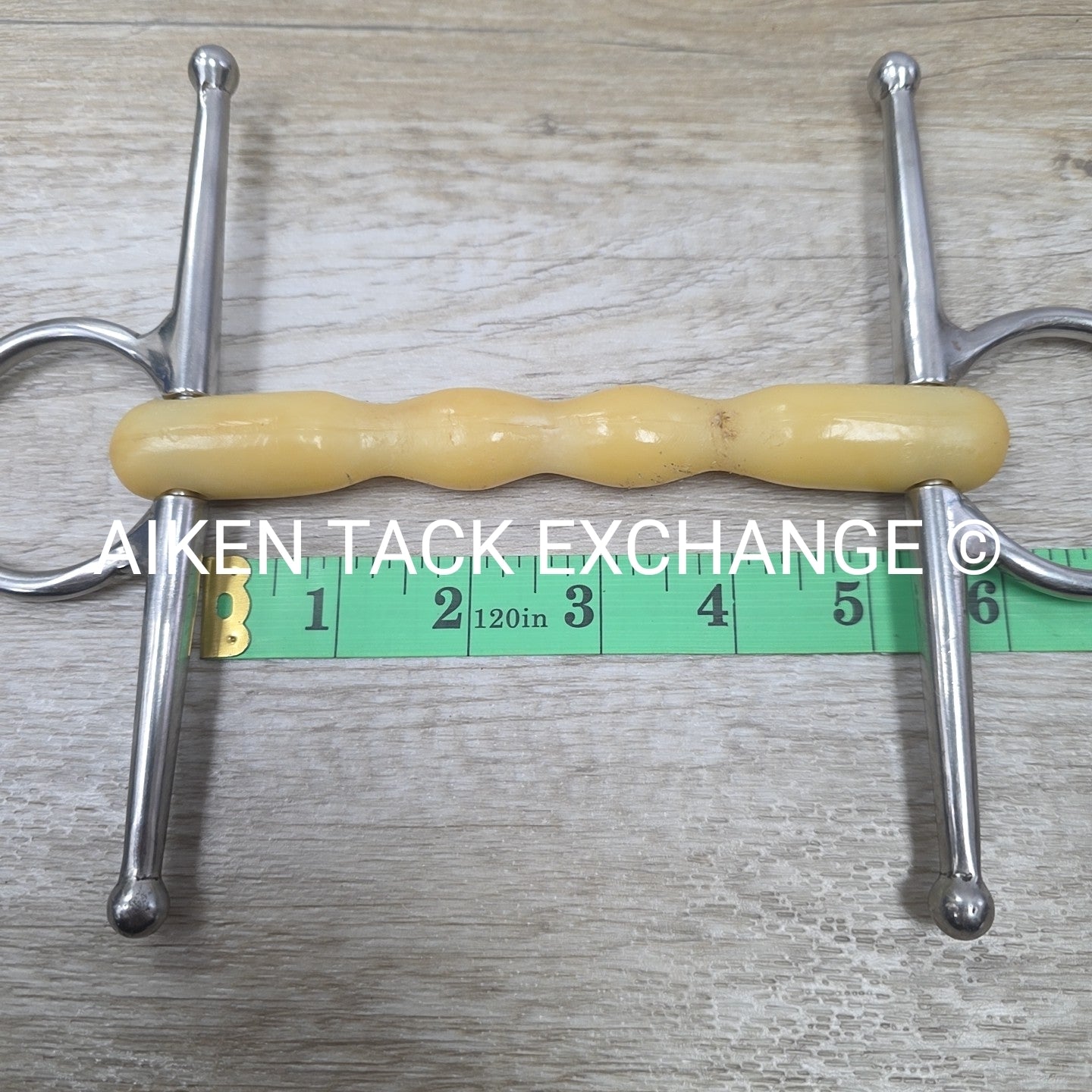 Happy Mouth Shaped Mullen Mouth Full Cheek Bit 5" (Has Chew Marks)