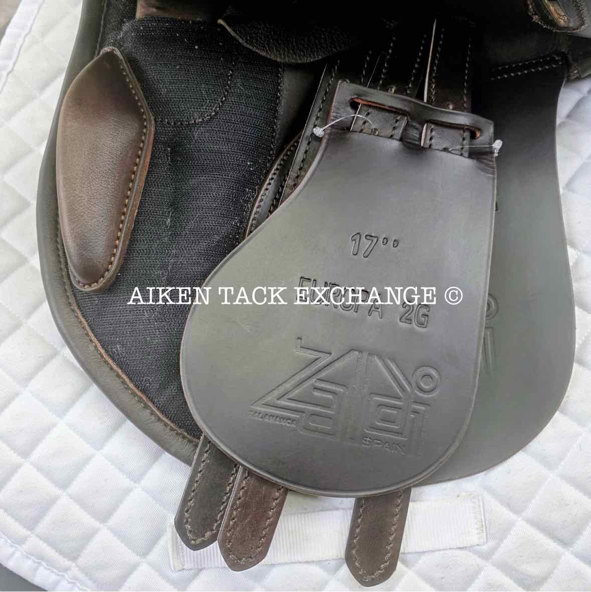 **SOLD** Zaldi Europa 2G All Purpose Saddle, 17" Seat, Medium Wide Tree, Wool Flocked Panels