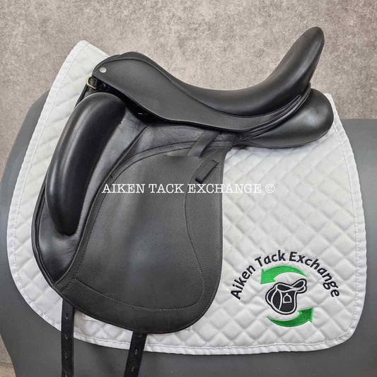 2016 Custom Saddlery Wolfgang Solo Monoflap Dressage Saddle, 17.5" Seat, Adjustable Tree, Wool Flocked Panels