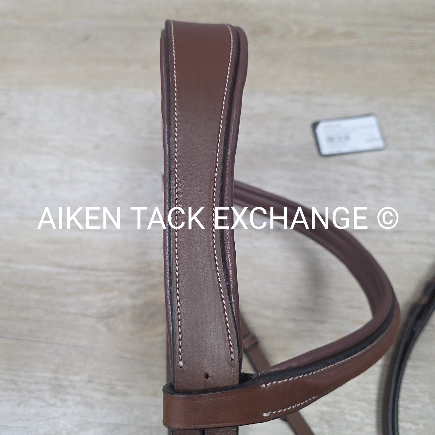 HDR Pro Mono Crown Fancy Stitch Padded Bridle with Reins, Brown, Oversize