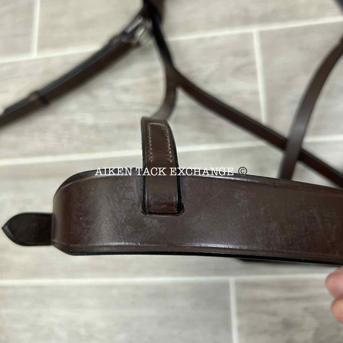 KL Select KL Italia Foxwell Hunt Bridle with Reins, Brown, Size Full