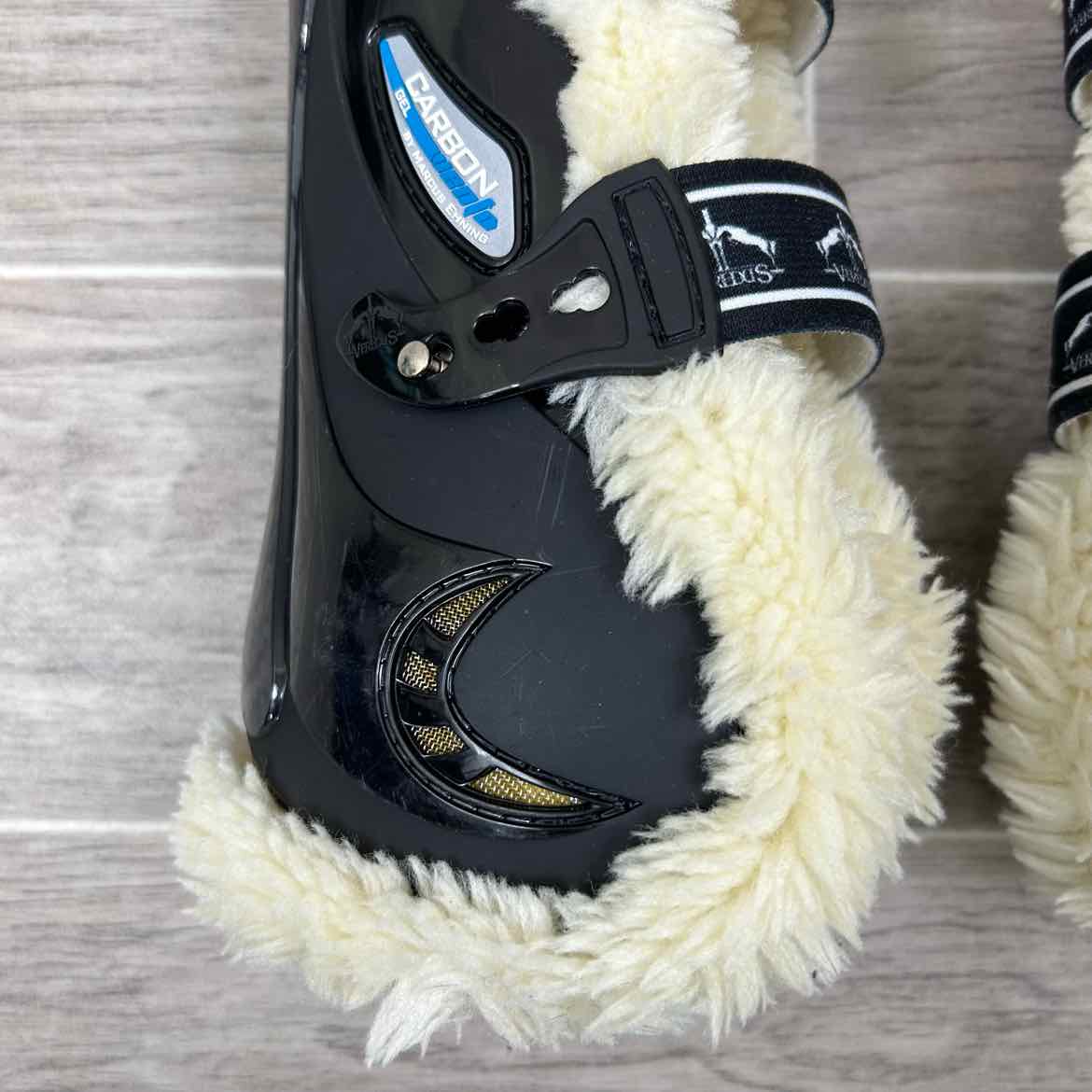 Veredus STS Carbon Gel Vento Fleece Lined Open Front Tendon Boots, Size Medium