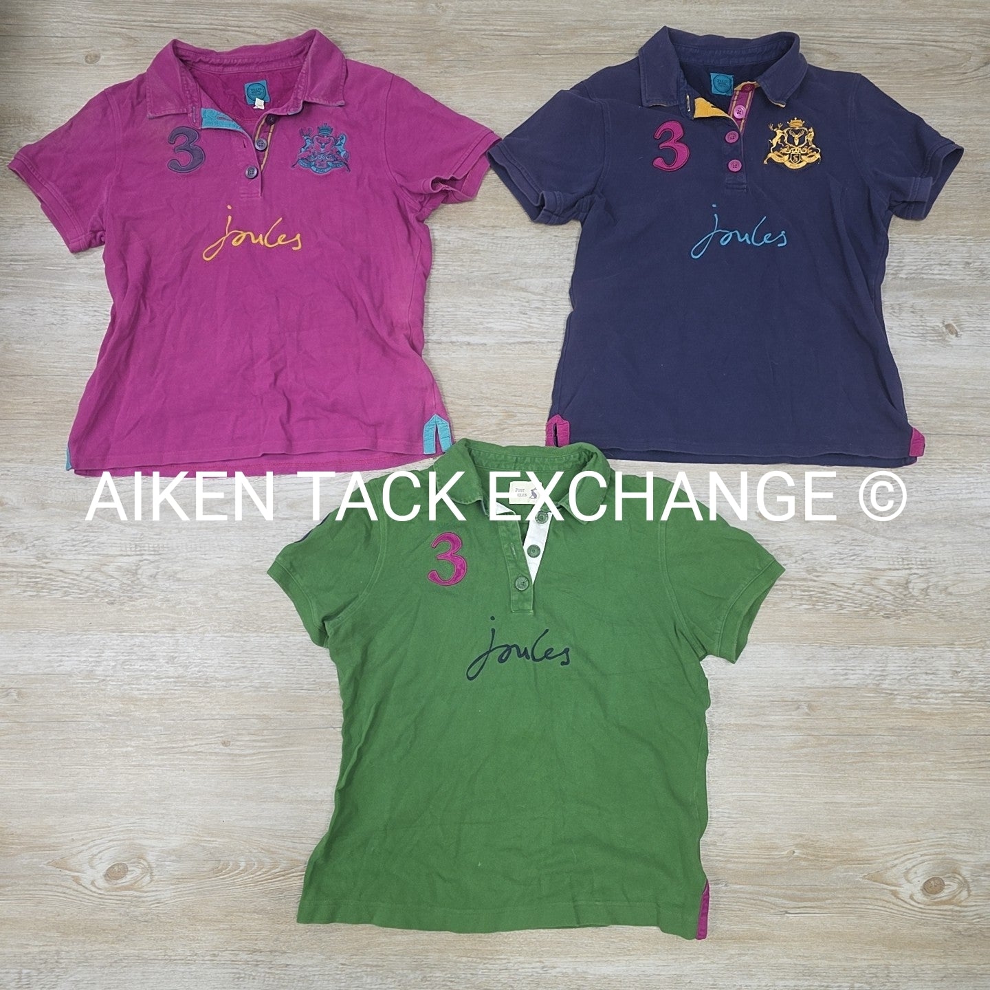 BARGAIN BUNDLE: 3 Joules Short Sleeve Polo Shirts, Size 10
