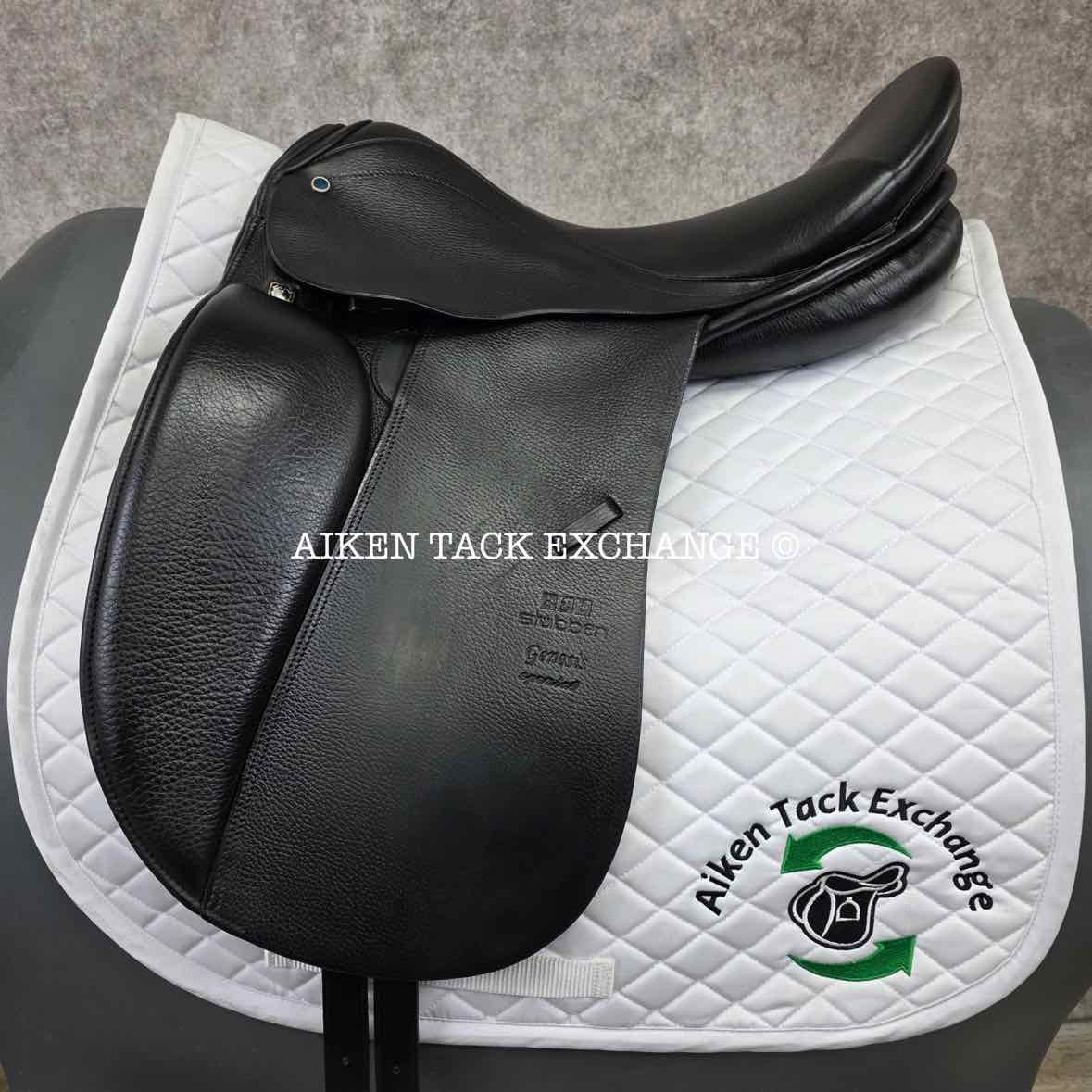 2017 Stubben Genesis Special Dressage Saddle, 17.5" Seat with Biomex, 27cm Tree - Narrow, Wool Flocked Panels