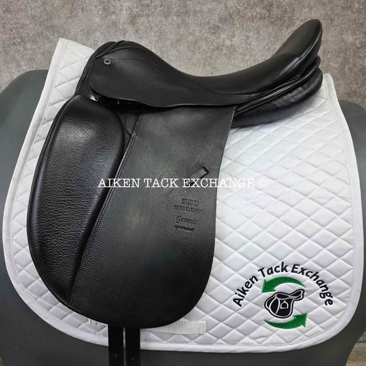 2017 Stubben Genesis Special Dressage Saddle, 17.5" Seat with Biomex, 27cm Tree - Narrow, Wool Flocked Panels