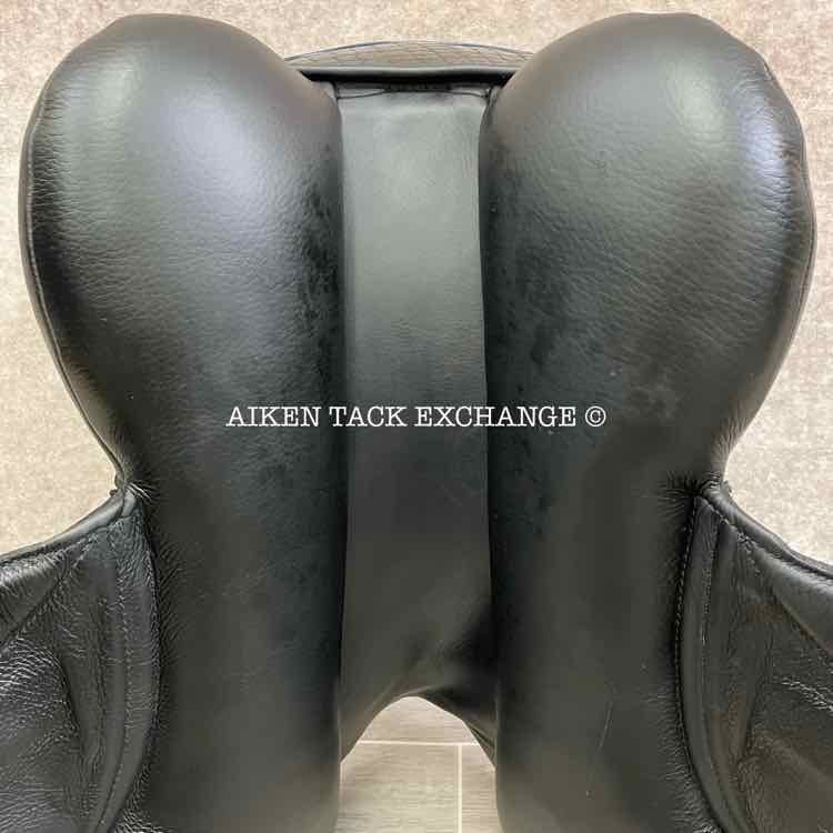 **SOLD** 2020 Custom Saddlery Wolfgang Omni Monoflap Dressage Saddle, 17.5" Seat, Adjustable Tree, Wool Flocked Panels