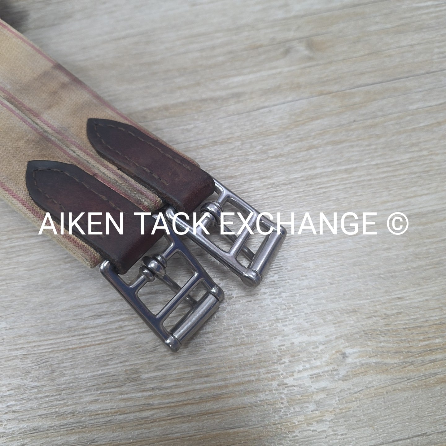 Edgewood Girth with Velcro Fleece & Double End Elastic, Brown, 56"