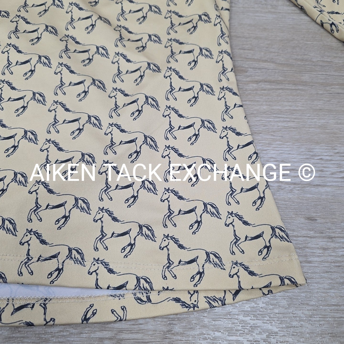 FITS Long Sleeve Winter Tech Shirt, Midnight Navy Horses, Women's Small