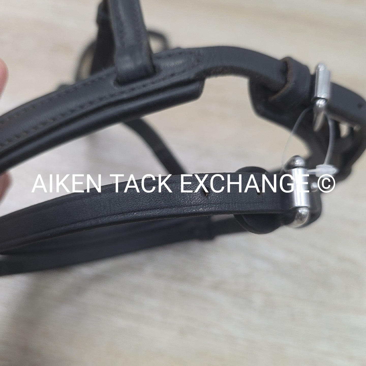 Nunn Finer Padded Plain Flash Noseband, Black, Oversize