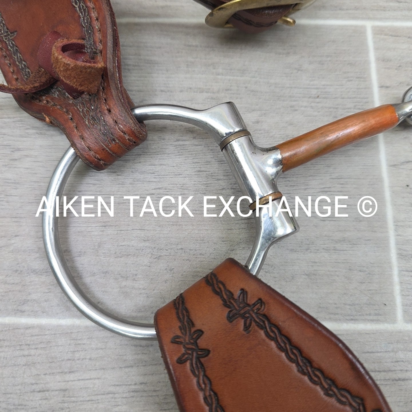Fall River Saddle Shop Browband Bridle with 5" Single Joint Copper D Ring Bit &