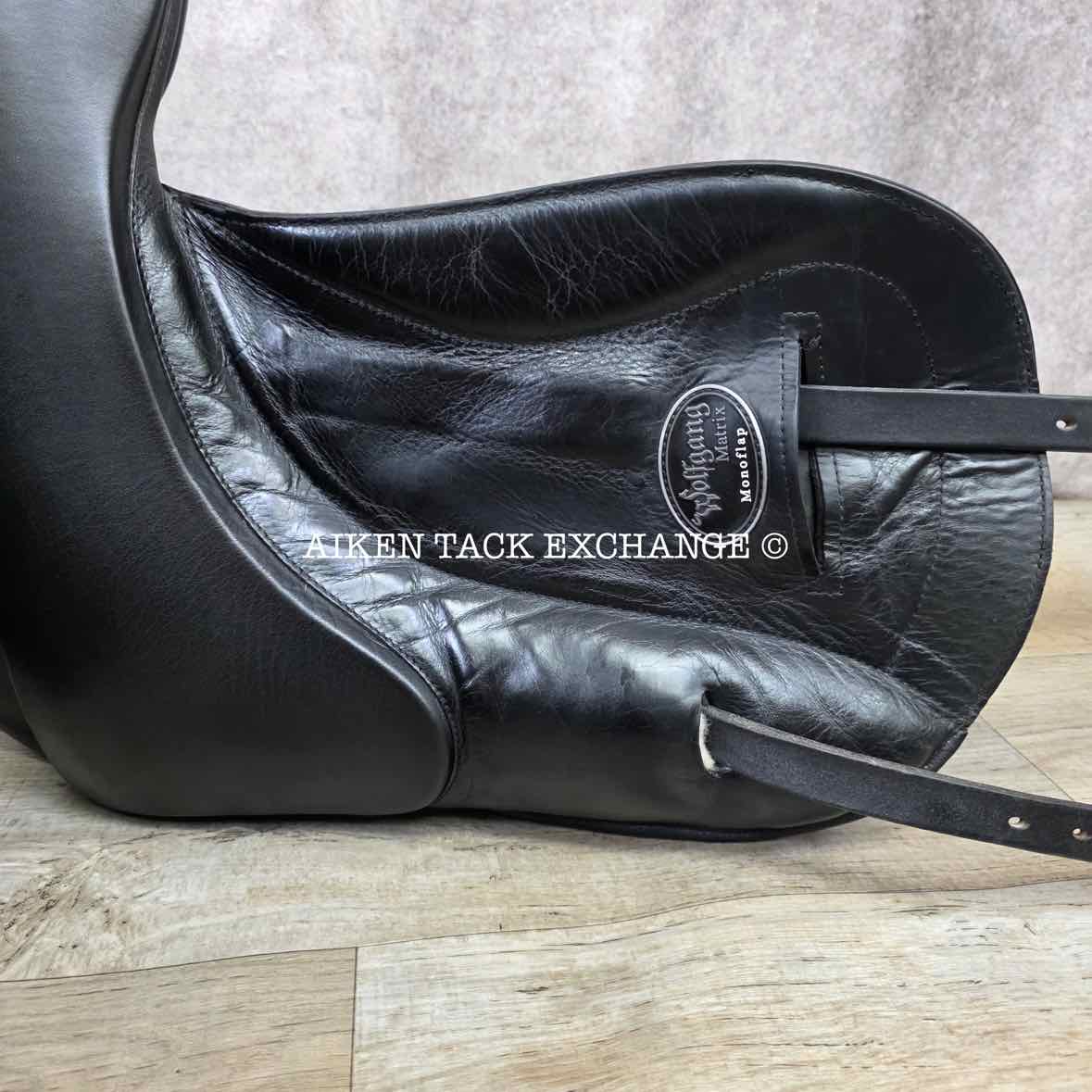 2015 Custom Saddlery Wolfgang Matrix Monoflap Dressage Saddle, 17.5" Seat, Adjustable Tree, Wool Flocked Hybrid Panels