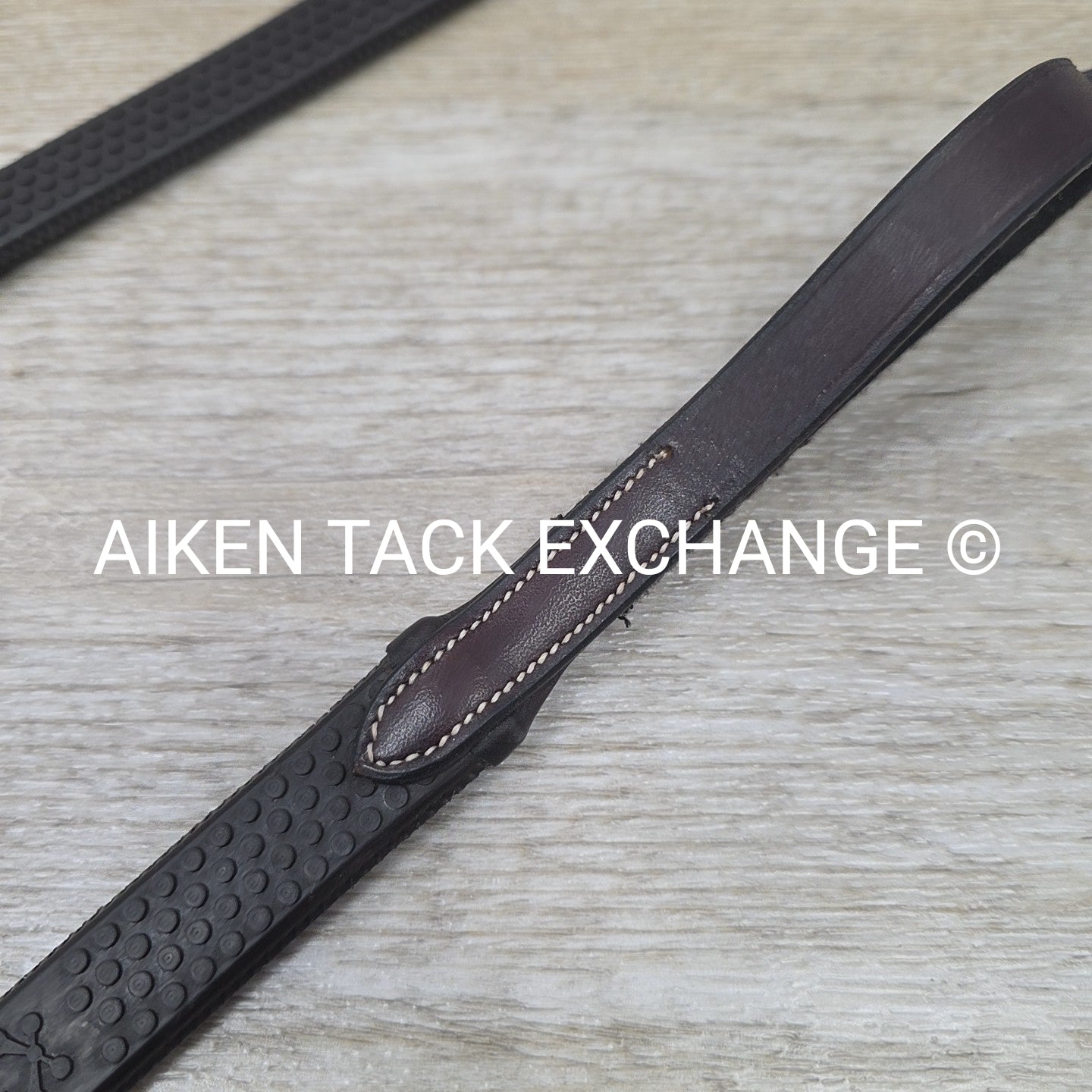 Penelope Elastic Rubber Grip Reins, Brown, 55"