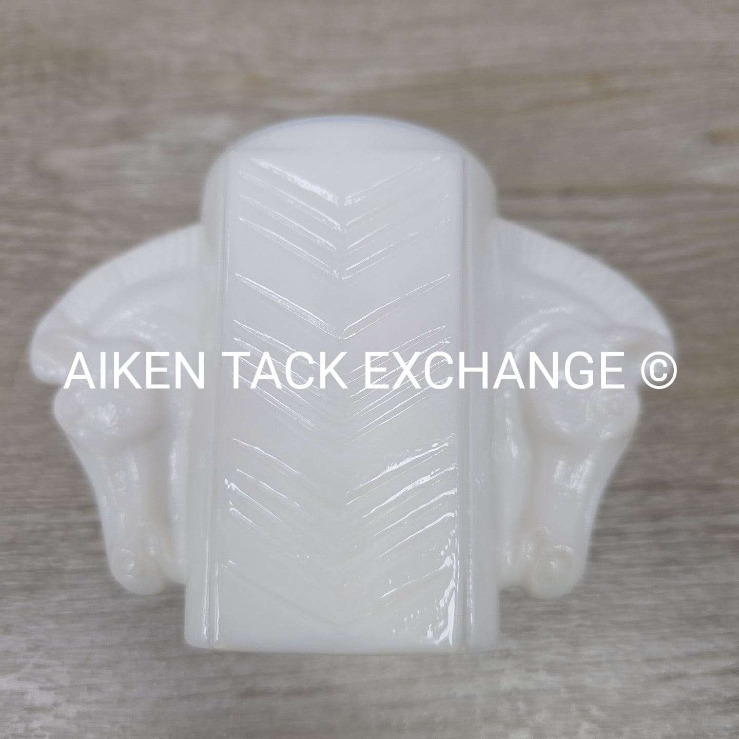 Macbeth Evans Double Horse Head Milk Glass Vase, Vintage