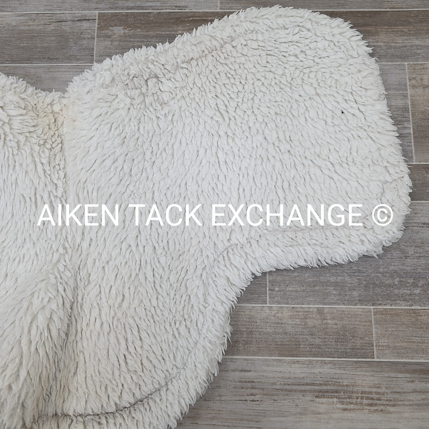 Shires Fleece Shaped Saddle Pad, White, Size Large