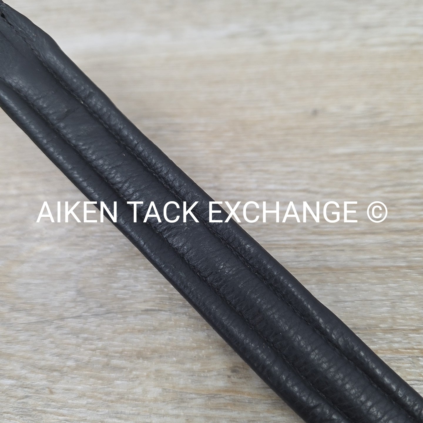 Padded Plain Raised Browband, Black, 14"